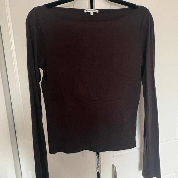 Reformation Wiley Knit Top - Mole - Picture 7 of 7